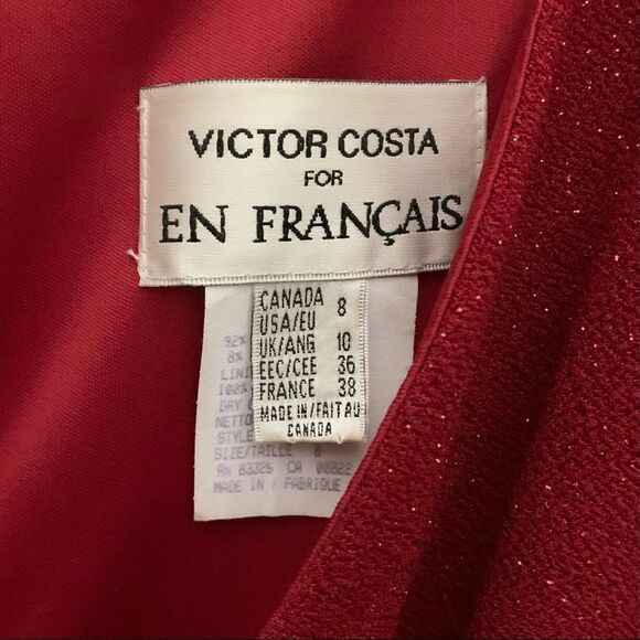 Vintage Victor Costa Floor Length Shimmer Evening Gown - Picture 6 of 7